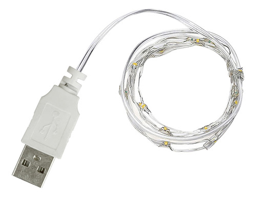 Lámpara Usb De Alambre De Cobre Con Flores, Decoración Navid