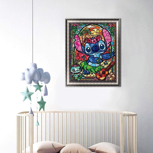 5d Pintura Por Diamantes Kit Stitch Disney