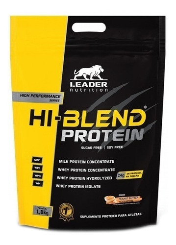 Suplemento em pó Leader Nutrition  Hi-Blend Hi-Blend Protein proteína Hi-Blend Protein sabor  pasta de amendoim em sachê de 1.8kg