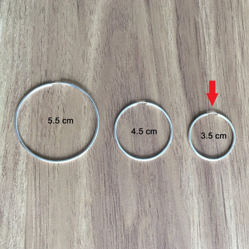 Imagen 4 de 10 de Aretes Arracadas De Plata 925 Redonda 3.5 Cm Agálea Joyería