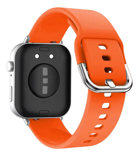 Pulseira De Silicone Compatível Com Haylou Solar 5 Cor Laranja Largura Da Pulseira 22 Mm