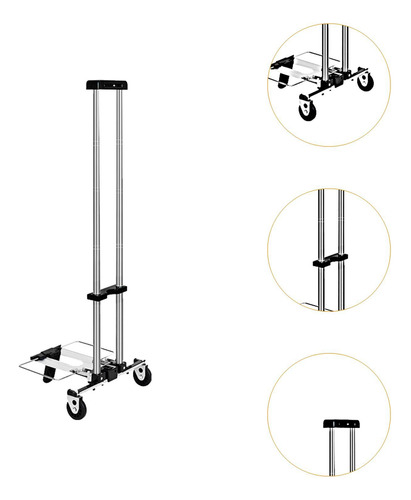 Carretilla De Mano Plegable, Carrito De Compras Resistente