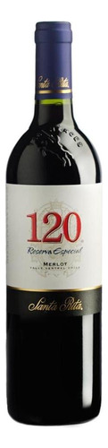 Vinho Tinto Chileno 120 Reserva Merlot 750ml Santa Rita 