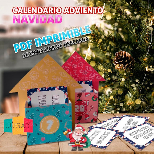 Kit Imprimible Calendario De Adviento Actividades Navidad 
