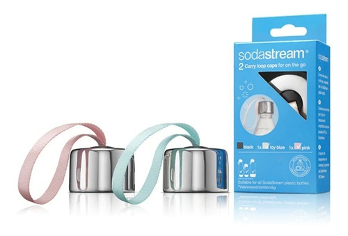Tapas Metálicas Para Botellas | Sodastream Color Rosa Y Celeste
