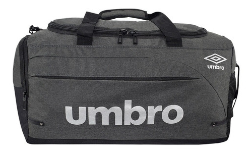 Bolsa Deporte Umbro® Maletín Viaje, Spot Bag Gym Fitness Color Gris/Negro