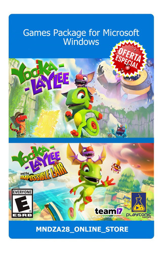 Yooka-laylee + Spin-off Juego Pc Digital Original