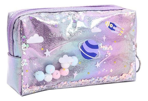 Estuche For Bolígrafo Láser Cartoon Planet - Grande Morado .