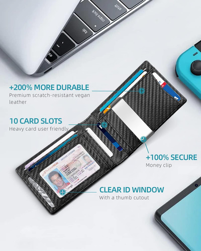 Zitahli Airtag-wallet-mens-slim-rfid Blocking Wallet Cuero C
