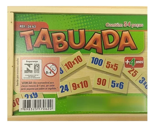 Roleta da Multiplicação SEIN - Tabuada / Multiplicação / Subtração / Divisão-  madeira MDF