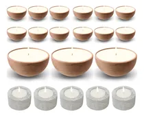 Comprar Velas Aromáticas Soja X15 Cuenco Madera 7x5cm Café\u002Fvainilla