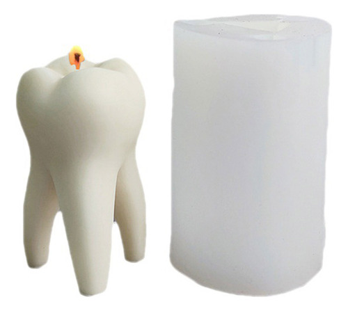 Vela 3d Para Decoración De Dientes, Molde De Silicona, Resin