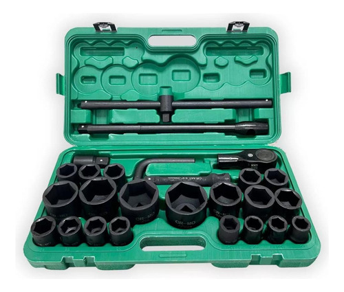 Dado De Impacto 3/4 Y 1 Pulgadas 26 Piezas Profesional
