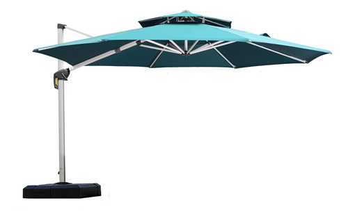 Purple Leaf - Parasol Con Doble Capa Superior, Para Exterior