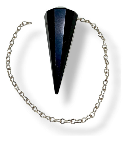 Pêndulo Facetado Radiestesia - O Cristal Cor Preto
