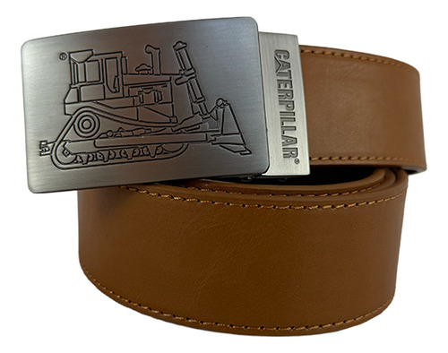 Cinturon Para Hombre Cafe Liso Sintetico Café Lisa Unitalla