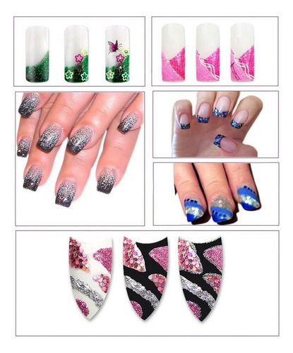 Xichen®72pc Nail Art Glitter Pó Dicas Decoração (72)
