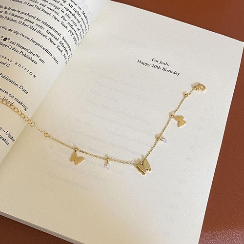 Collar De Oro 18k Mariposas Dije Pulsera Aretes Joyeria