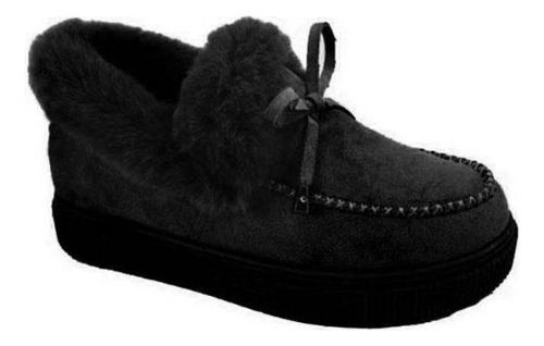 Botas De Nieve Planas Casuales Con Punta Redonda Para Mujer