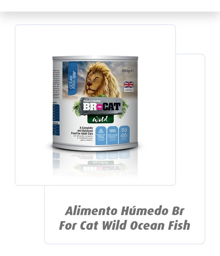 Lata Br Wild Cat Pescado De Mar 400 Gr 