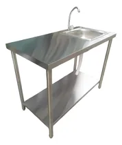 Comprar Mesas De Trabajo  Pozo  Llave Desagüe Inoxidable 
