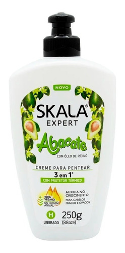 Skala Crema Para Peinar Abacate Protector Termico Vegano