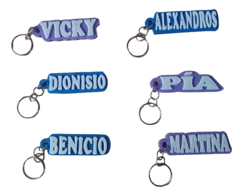 Llavero Personalizado, Identificador Souvenir, Nombre 3d 30u