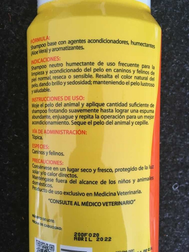 Imagen 2 de 2 de Shampoo Neutro De 350 Ml Lassy