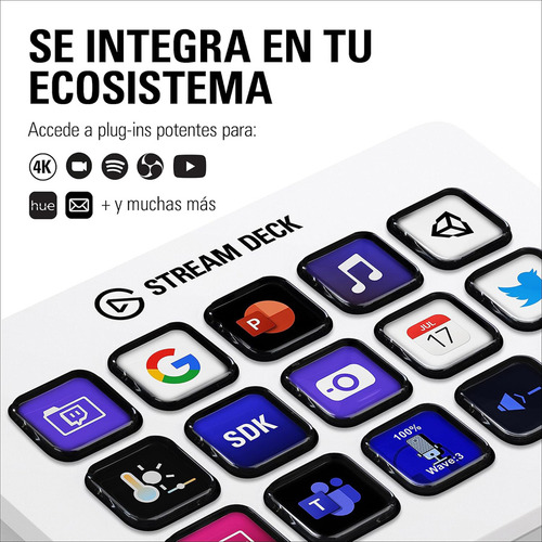Teclado Elgato Stream Deck Mk2 15 Botones Programables White