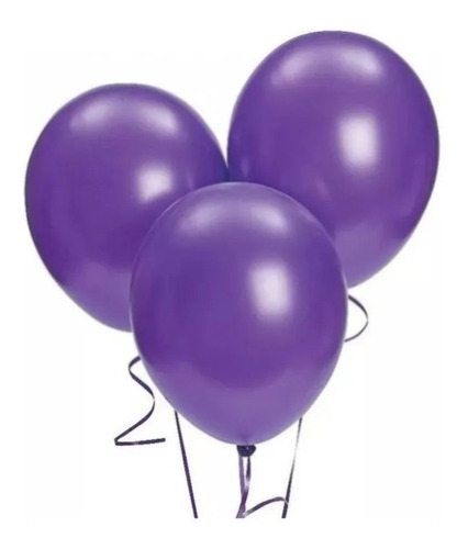 Globos Perlados 12 Pulgadas  50 Unidades **color Violeta**