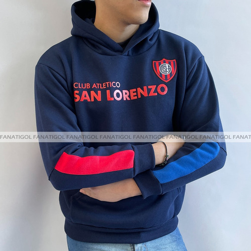 Imagen 3 de 8 de Buzo Frizado San Lorenzo Con Licencia Oficial