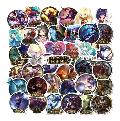 100 Stickers Del Juego League Of Legends De Riot Games