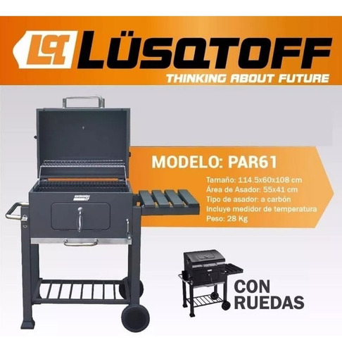 Parrilla Lüsqtoff Par-61 108cm De Ancho 114.5cm Móvil