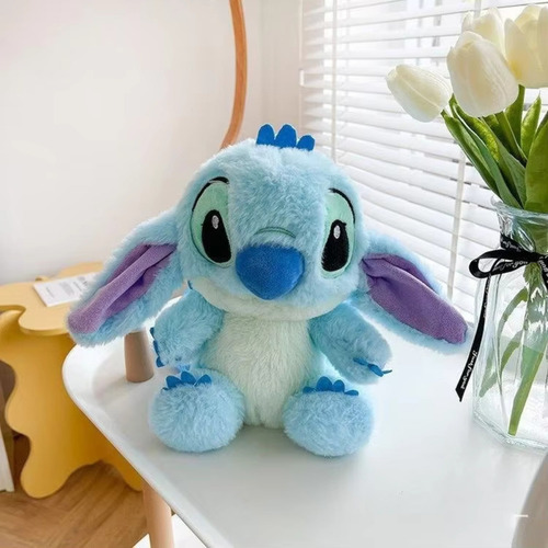 Mochila Feminina Escolar De Pelúcia Lilo & Stitch - Azul