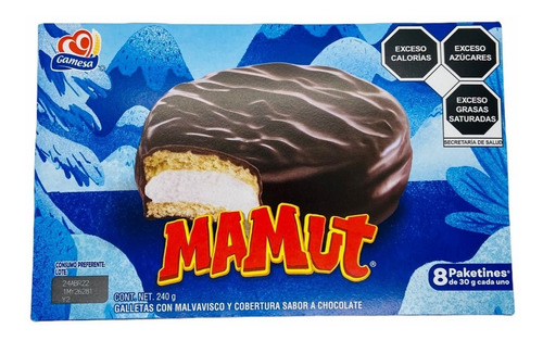 Mamut Galleta Malvavisco Y Cobertura Chocolate Gamesa 240g