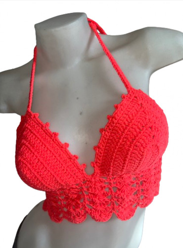 Crop Top Crochet Verano Handmade Temporada Hecho A Mano