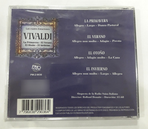 Vivaldi: Las 4 Estaciones Vrs Interpretes- Cd Nuevo Sellado