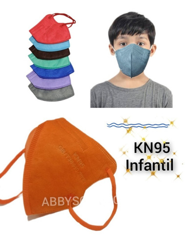 Cubre Bocas Kn95 Infantil ( 10 Piezas ) Colores