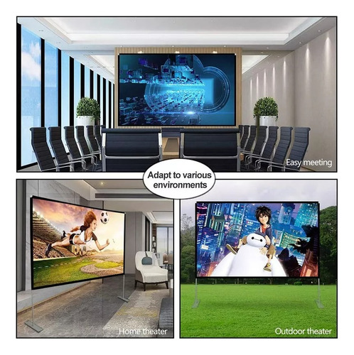 Pantalla De Proyector Portátil Plegable De 120'' Con Soporte