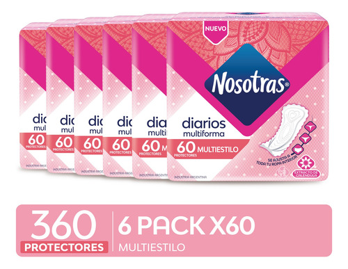Combo Protector Nosotras Multiestilo X6 Pqts