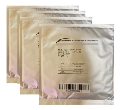 5 Pack Membrana Freezefats Cryolipolisis 34x42 Cm Antifreeze