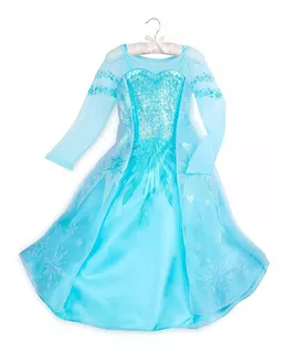 Vestido Elsa Frozen De Disney Para Niñas