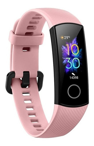 Smartwatch Honor Band 5 0.95" caixa  preta, pulseira  coral pink CRS-B19S