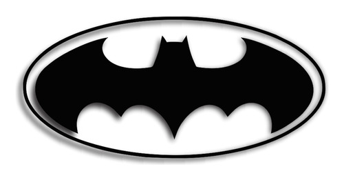 Cuadro Decorativo Logo Batman En Mdf 3mm 28,5cm X 13cm