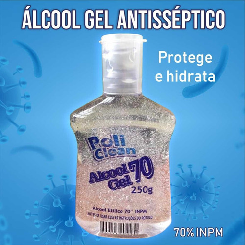 Álcool Gel 70% Antivirus Anti Bactericida 250g+ Nota Fiscal