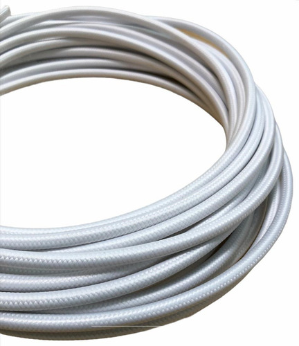 Fio Cabo Elétrico Tecido Especial Decoração Branco Kit 3 Mt
