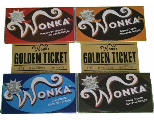 4 Barras  De Chocolate Wonka Original  Promo Especial 