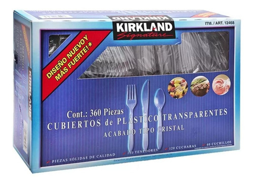 Cubiertos Cristalinos De Plástico 360 Pzas Kirkland