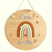 Comprar Carteles Con Nombre Mellizos\u002Fhermanos - Cuarto Y Maternidad