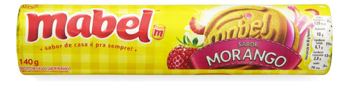 Biscoito Recheio Morango Mabel Pacote 140g